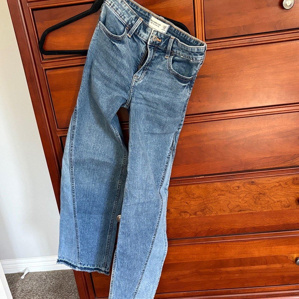 Abercrombie Kids High Rise Wide Leg Jeans